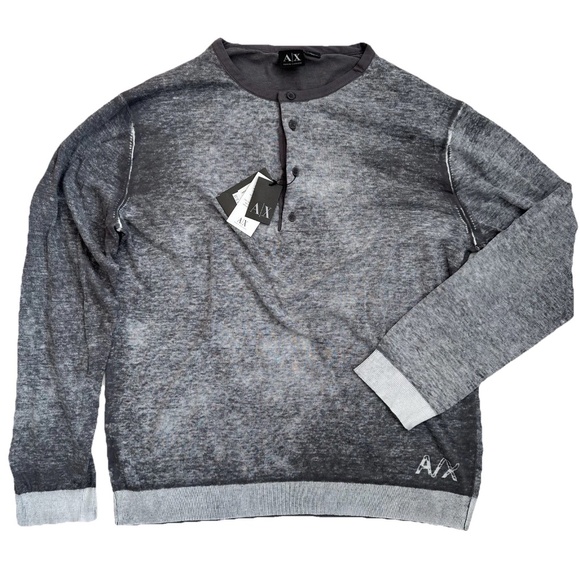 Armani Exchange Grey Pullover Sweatshirt w/ Wings Mens XXL - Picture 1 of 15